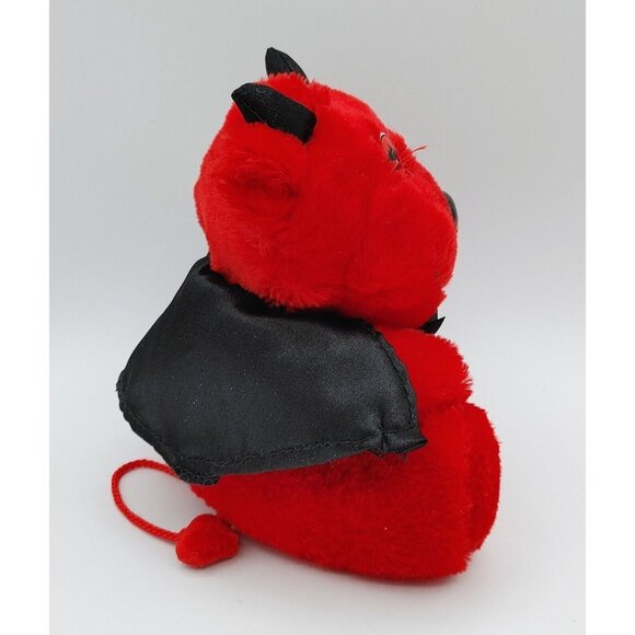 Red Devil Plush Stuffed Animal 6" Heart Valentine's Day Teddy Bear Dan Dee - Picture 2 of 5